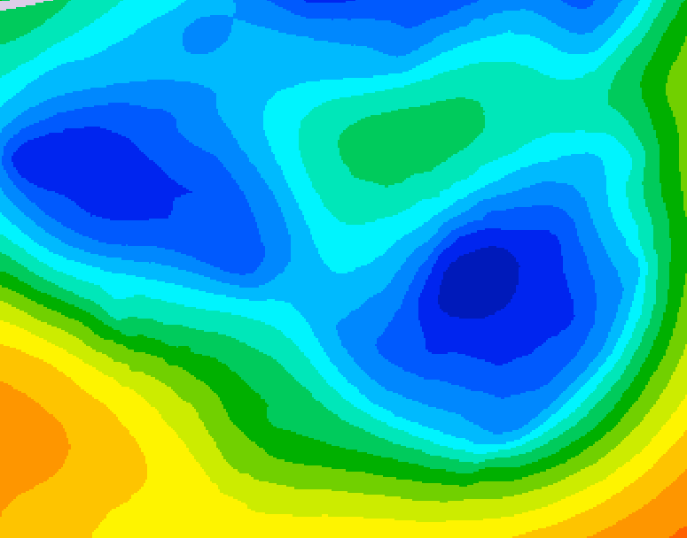 GDPS 500 millibar geopotential height 216 hour forecast chart for Canada based on 2024/11/23 1200Z data