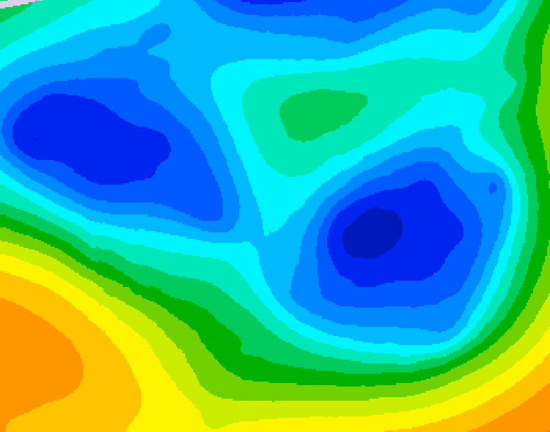 GDPS 500 millibar geopotential height 222 hour forecast chart for Canada based on 2024/11/23 1200Z data