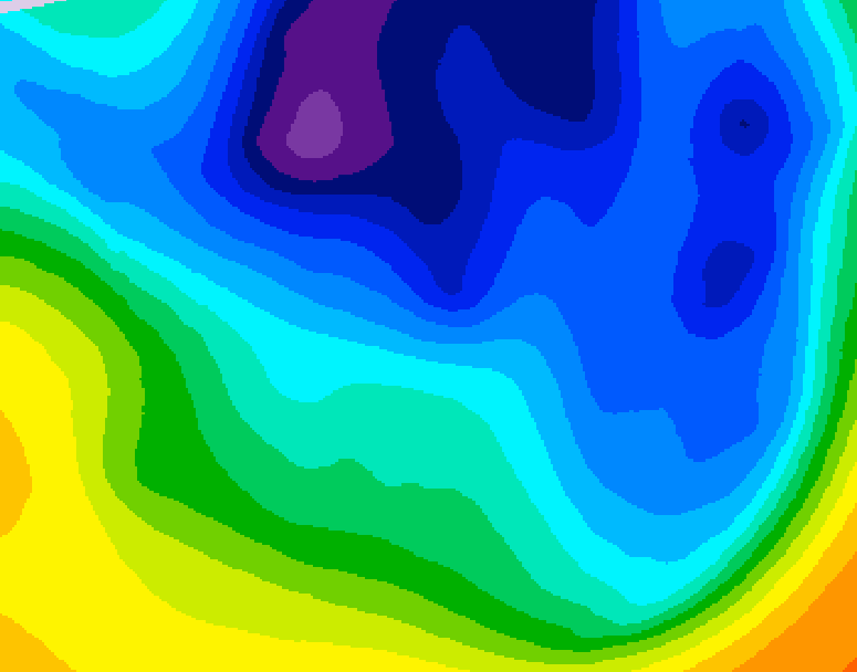 GDPS 500 millibar geopotential height 198 hour forecast chart for Canada based on 2024/11/24 1200Z data