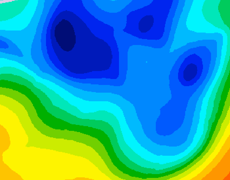 GDPS 500 millibar geopotential height 180 hour forecast chart for Canada based on 2024/11/25 0000Z data