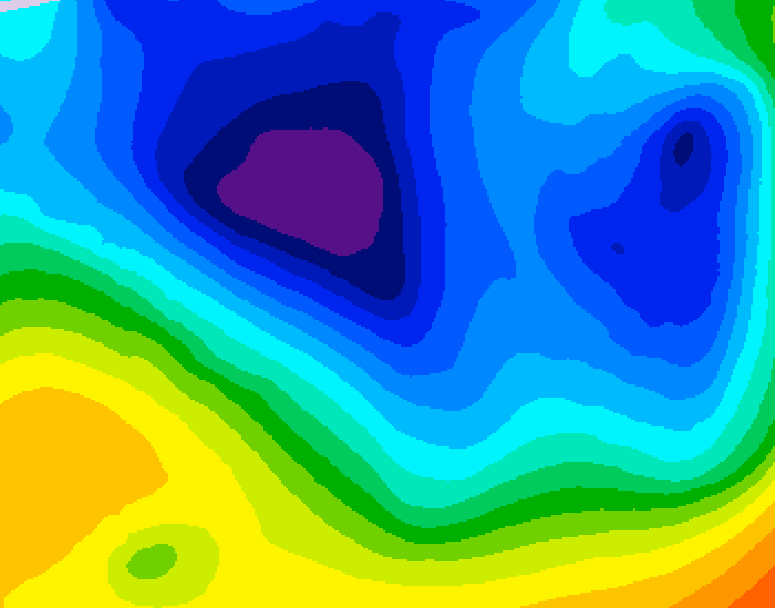 GDPS 500 millibar geopotential height 216 hour forecast chart for Canada based on 2024/11/25 0000Z data