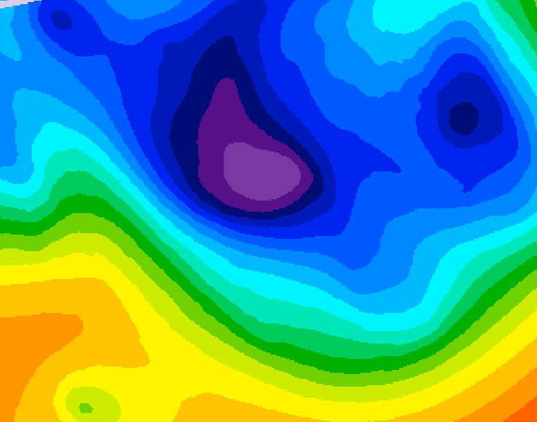 GDPS 500 millibar geopotential height 234 hour forecast chart for Canada based on 2024/11/25 0000Z data