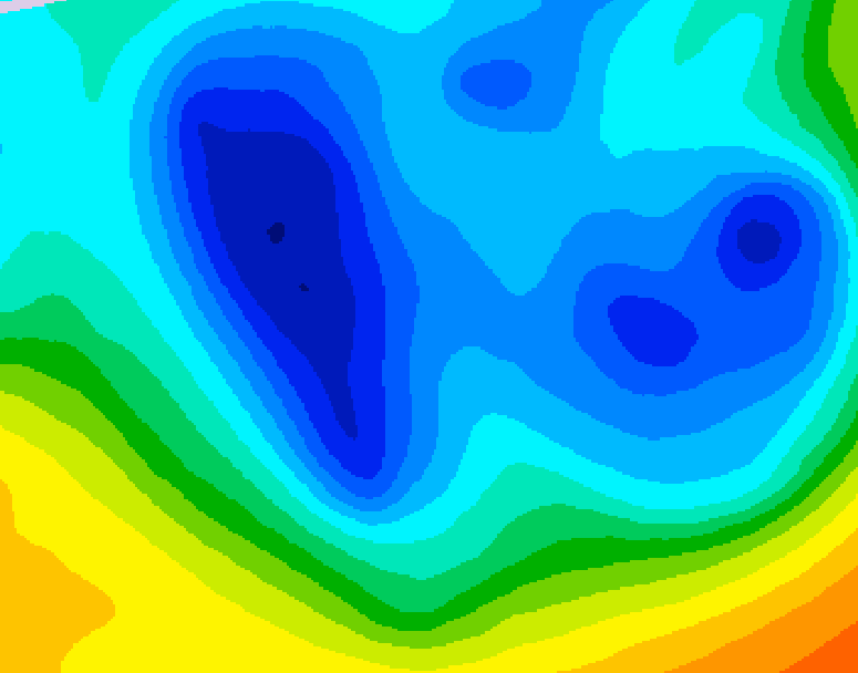 GDPS 500 millibar geopotential height 198 hour forecast chart for Canada based on 2024/11/25 1200Z data