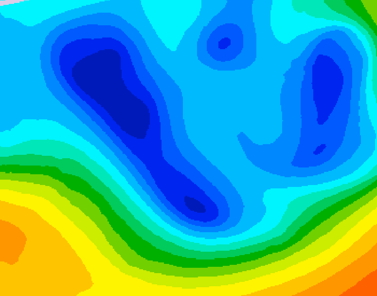 GDPS 500 millibar geopotential height 216 hour forecast chart for Canada based on 2024/11/25 1200Z data