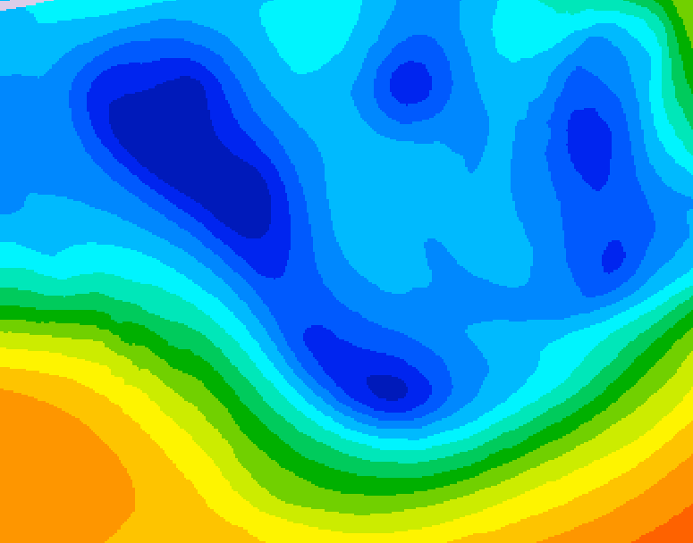 GDPS 500 millibar geopotential height 222 hour forecast chart for Canada based on 2024/11/25 1200Z data