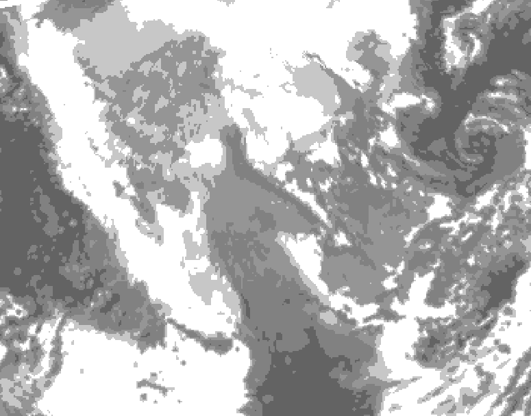 GDPS total cloud 198 hour forecast chart for Canada based on 2024/11/25 1200Z data