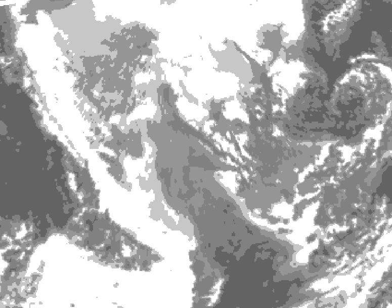 GDPS total cloud 204 hour forecast chart for Canada based on 2024/11/25 1200Z data