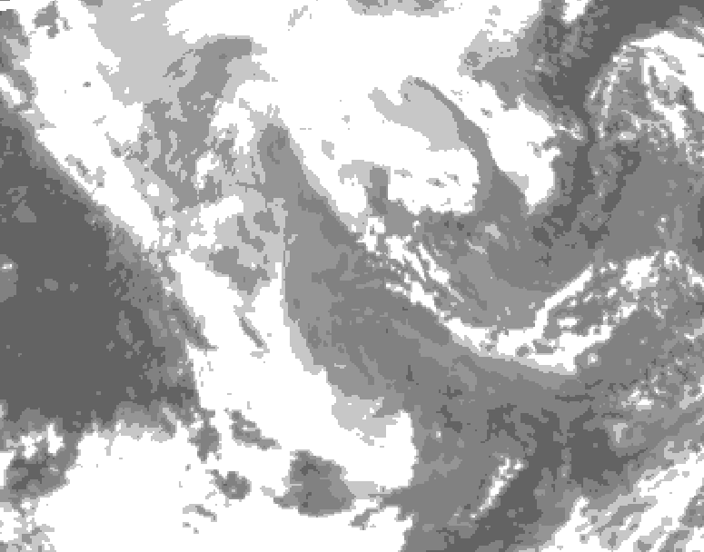 GDPS total cloud 216 hour forecast chart for Canada based on 2024/11/25 1200Z data