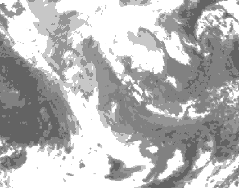 GDPS total cloud 222 hour forecast chart for Canada based on 2024/11/25 1200Z data