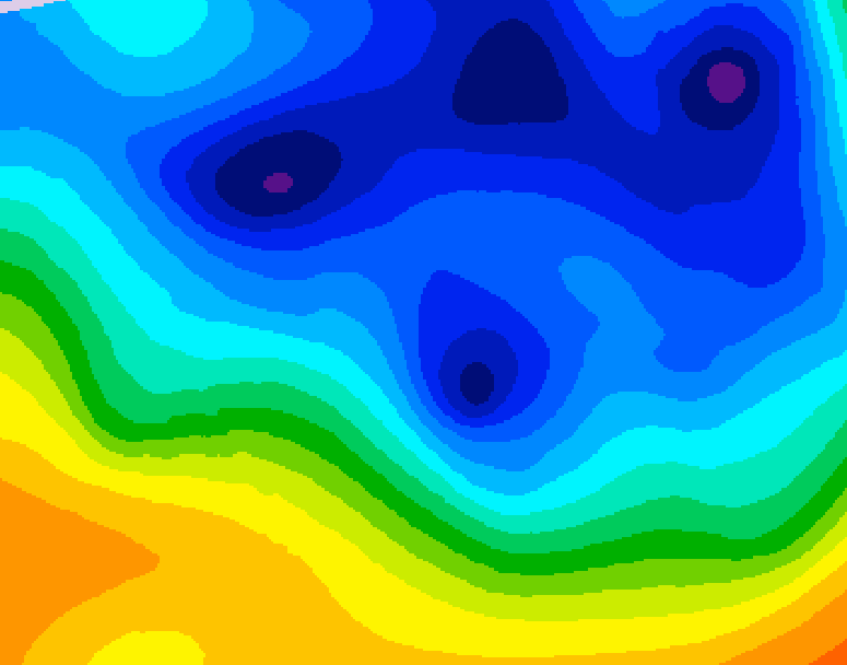 GDPS 500 millibar geopotential height 198 hour forecast chart for Canada based on 2024/11/26 1200Z data