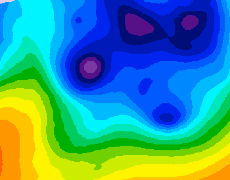 GDPS 500 millibar geopotential height 222 hour forecast chart for Canada based on 2024/11/26 1200Z data