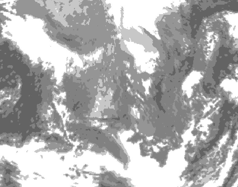 GDPS total cloud 162 hour forecast chart for Canada based on 2024/11/26 0000Z data