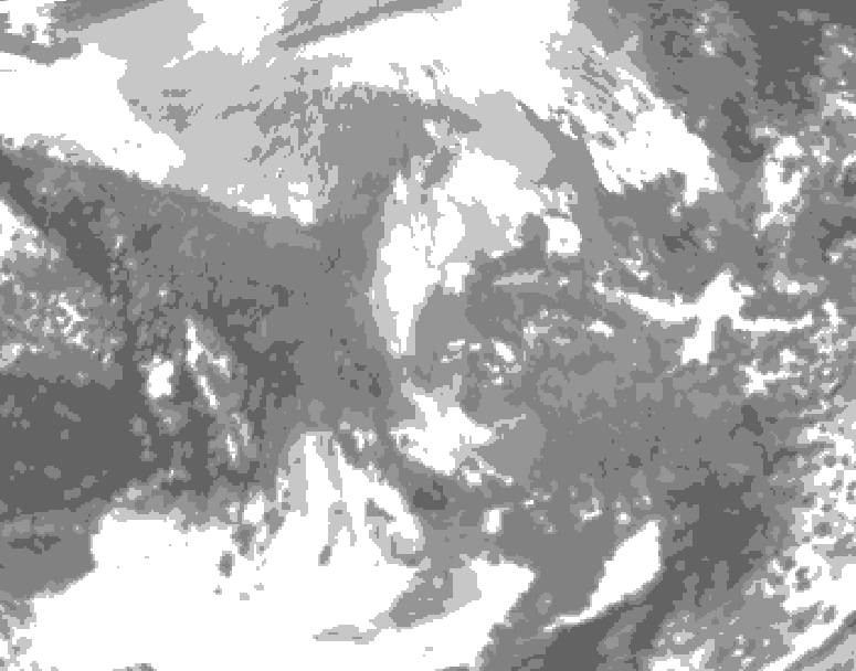 GDPS total cloud 210 hour forecast chart for Canada based on 2024/11/26 0000Z data