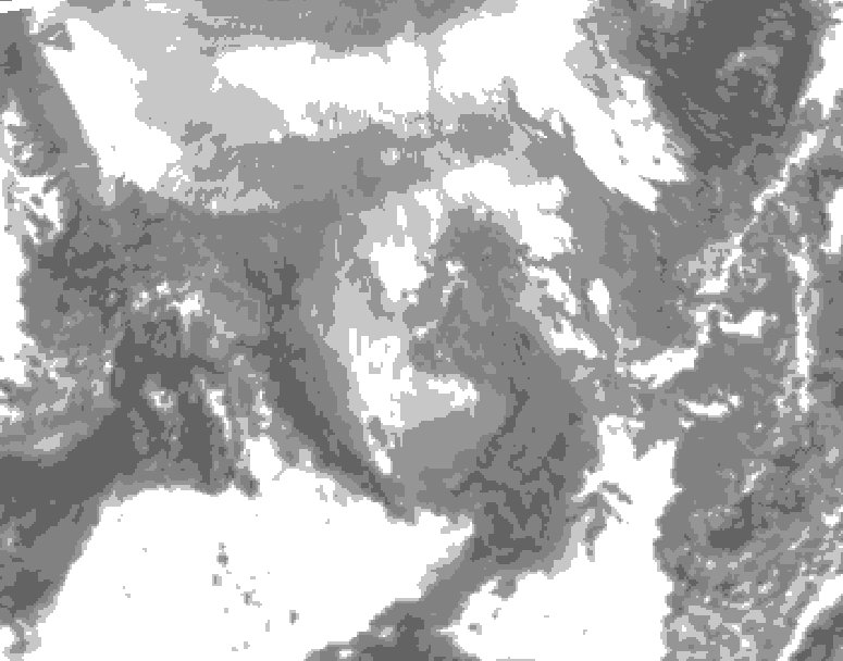 GDPS total cloud 192 hour forecast chart for Canada based on 2024/11/26 1200Z data