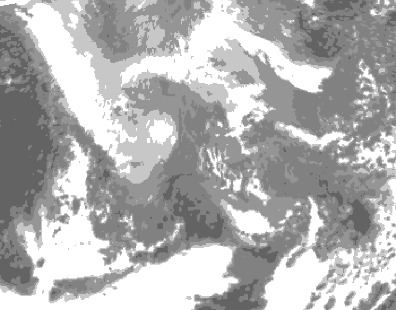 GDPS total cloud 222 hour forecast chart for Canada based on 2024/11/26 1200Z data