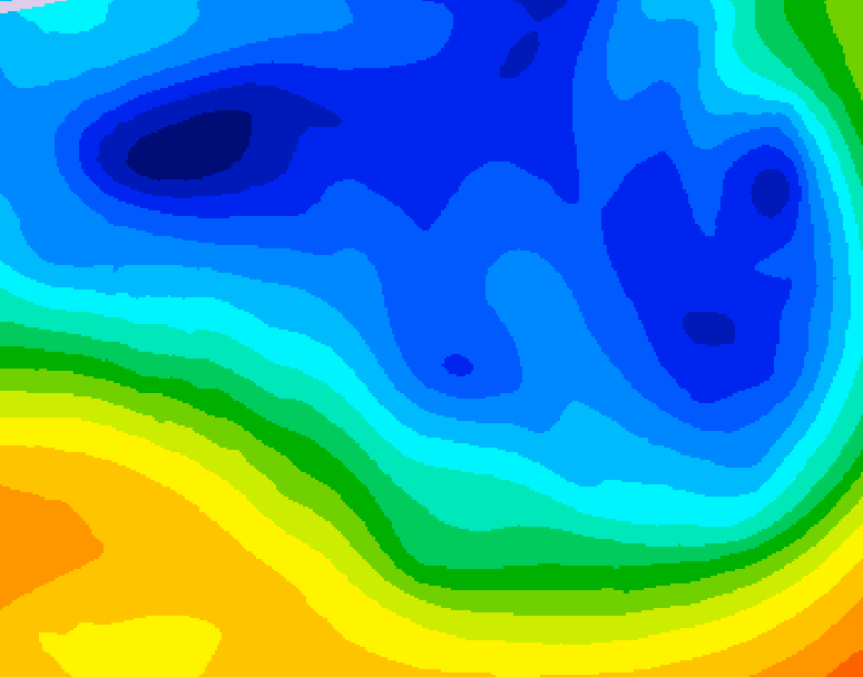 GDPS 500 millibar geopotential height 162 hour forecast chart for Canada based on 2024/11/27 0000Z data