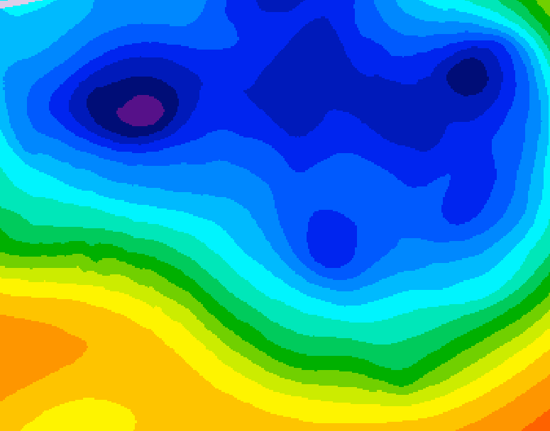 GDPS 500 millibar geopotential height 180 hour forecast chart for Canada based on 2024/11/27 0000Z data