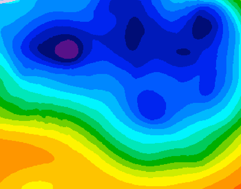 GDPS 500 millibar geopotential height 186 hour forecast chart for Canada based on 2024/11/27 0000Z data