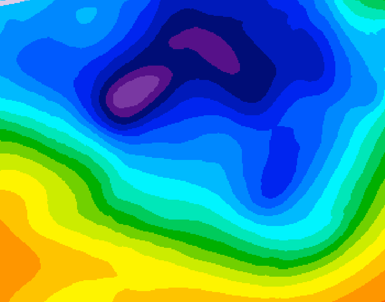 GDPS 500 millibar geopotential height 210 hour forecast chart for Canada based on 2024/11/27 0000Z data