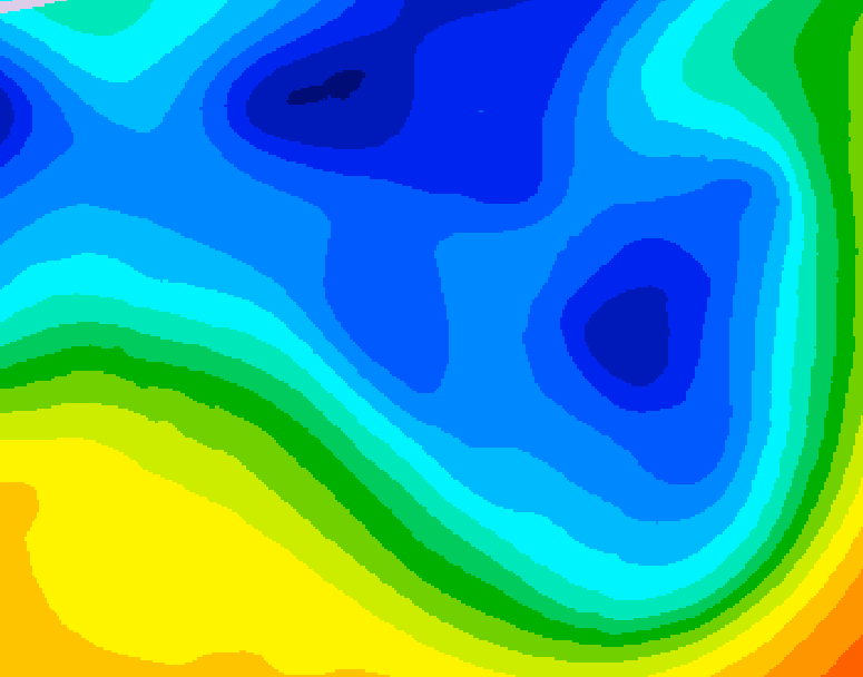 GDPS 500 millibar geopotential height 120 hour forecast chart for Canada based on 2024/11/27 1200Z data