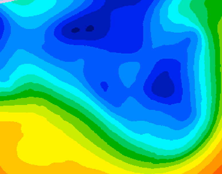 GDPS 500 millibar geopotential height 126 hour forecast chart for Canada based on 2024/11/27 1200Z data