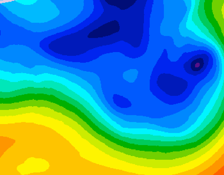 GDPS 500 millibar geopotential height 150 hour forecast chart for Canada based on 2024/11/27 1200Z data