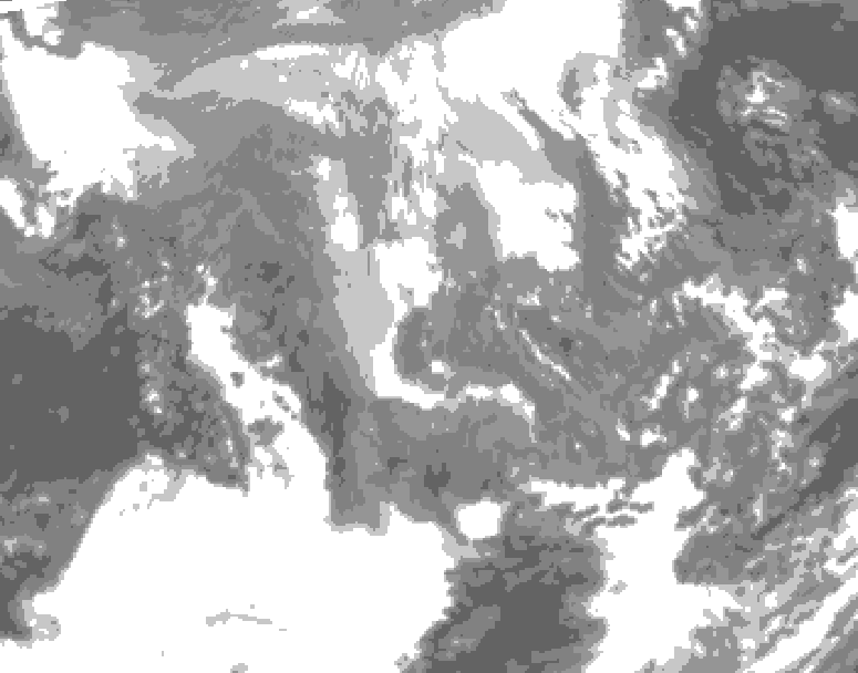 GDPS total cloud 168 hour forecast chart for Canada based on 2024/11/27 0000Z data