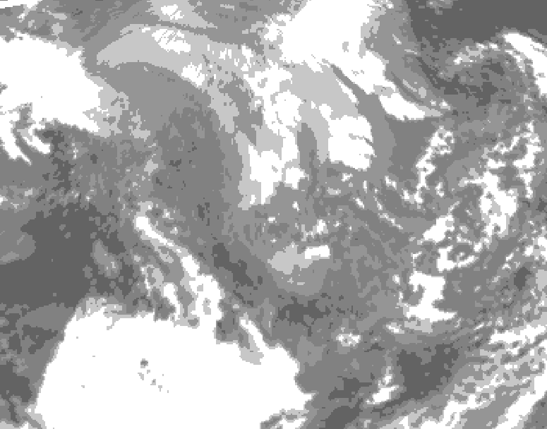 GDPS total cloud 180 hour forecast chart for Canada based on 2024/11/27 0000Z data