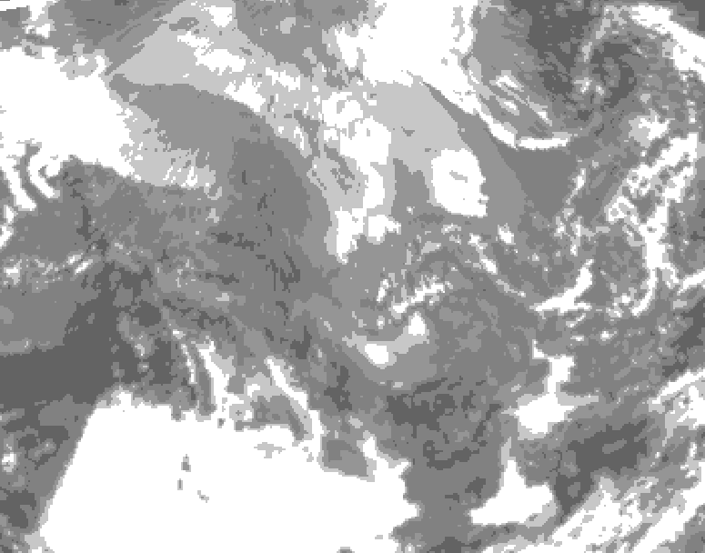 GDPS total cloud 186 hour forecast chart for Canada based on 2024/11/27 0000Z data