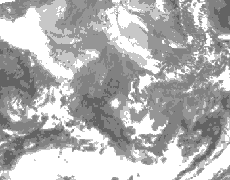 GDPS total cloud 210 hour forecast chart for Canada based on 2024/11/27 0000Z data