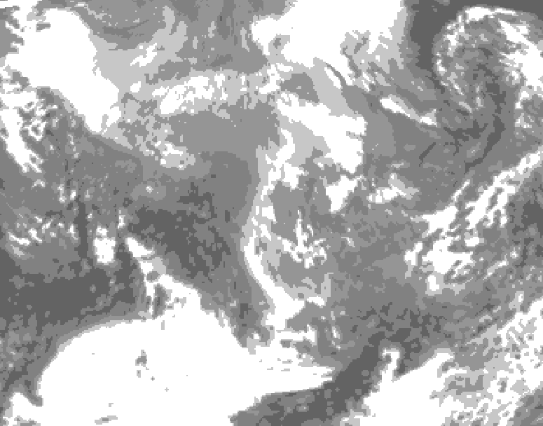 GDPS total cloud 168 hour forecast chart for Canada based on 2024/11/27 1200Z data