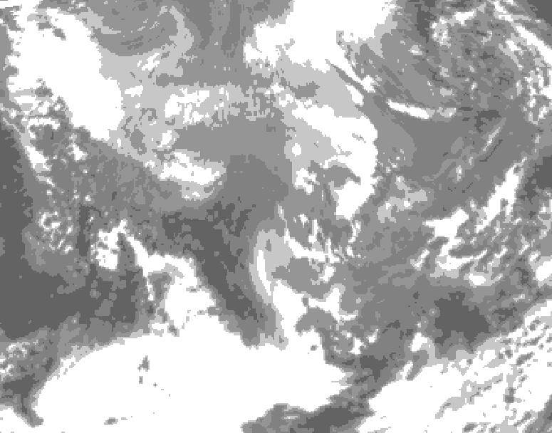 GDPS total cloud 174 hour forecast chart for Canada based on 2024/11/27 1200Z data