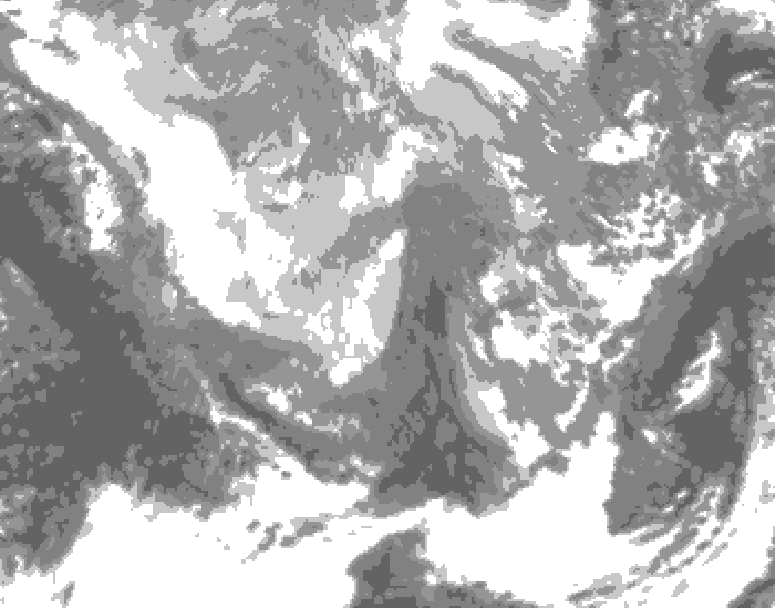 GDPS total cloud 198 hour forecast chart for Canada based on 2024/11/27 1200Z data