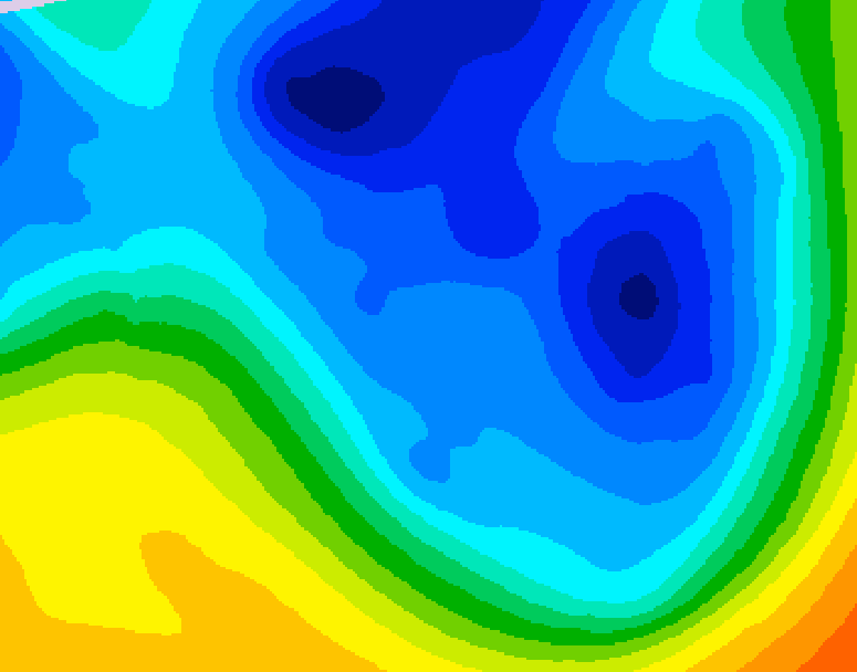 GDPS 500 millibar geopotential height 108 hour forecast chart for Canada based on 2024/11/28 0000Z data