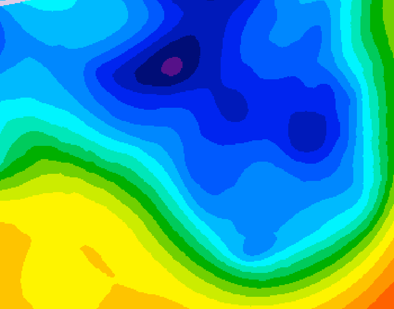 GDPS 500 millibar geopotential height 132 hour forecast chart for Canada based on 2024/11/28 0000Z data