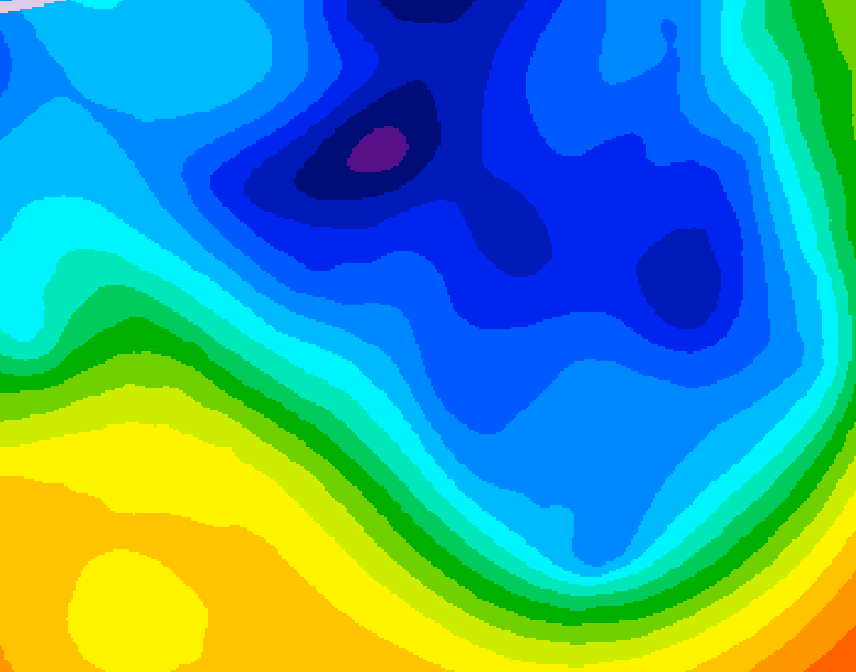 GDPS 500 millibar geopotential height 138 hour forecast chart for Canada based on 2024/11/28 0000Z data