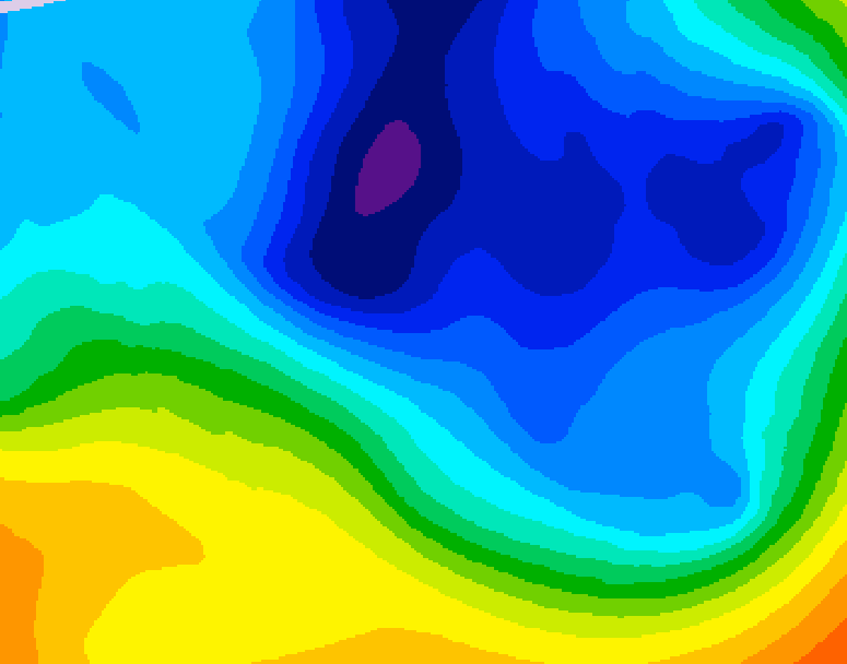 GDPS 500 millibar geopotential height 156 hour forecast chart for Canada based on 2024/11/28 0000Z data