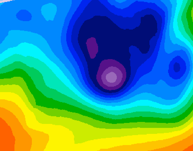 GDPS 500 millibar geopotential height 186 hour forecast chart for Canada based on 2024/11/28 0000Z data