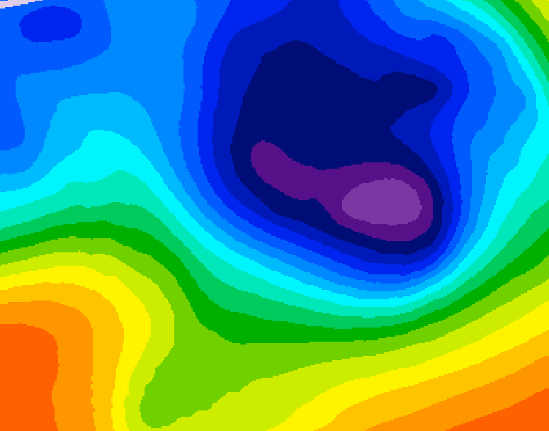 GDPS 500 millibar geopotential height 210 hour forecast chart for Canada based on 2024/11/28 0000Z data