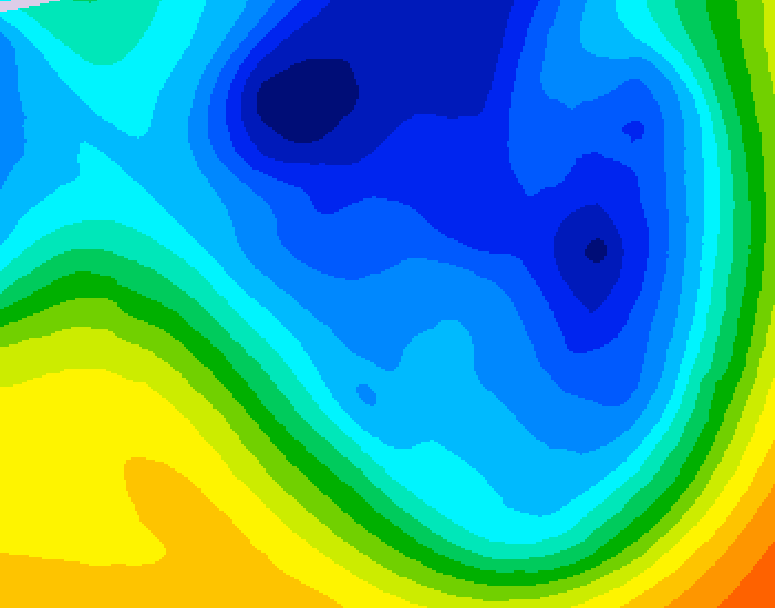 GDPS 500 millibar geopotential height 096 hour forecast chart for Canada based on 2024/11/28 1200Z data