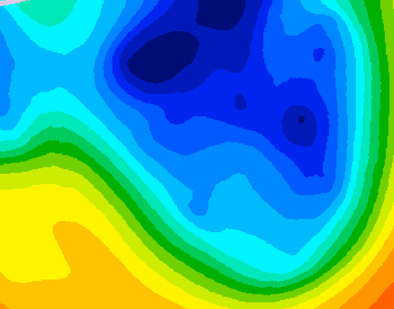 GDPS 500 millibar geopotential height 102 hour forecast chart for Canada based on 2024/11/28 1200Z data