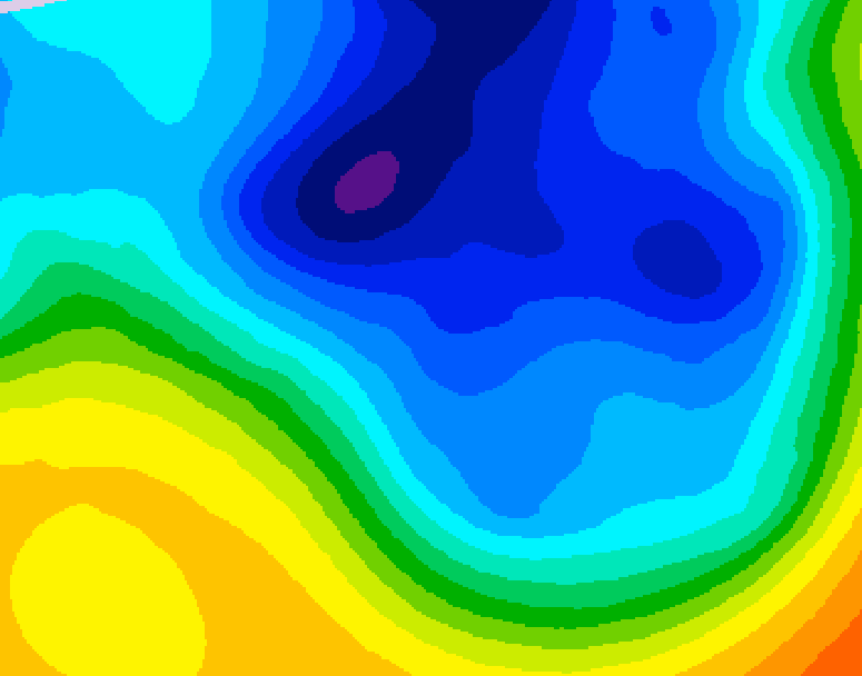 GDPS 500 millibar geopotential height 120 hour forecast chart for Canada based on 2024/11/28 1200Z data