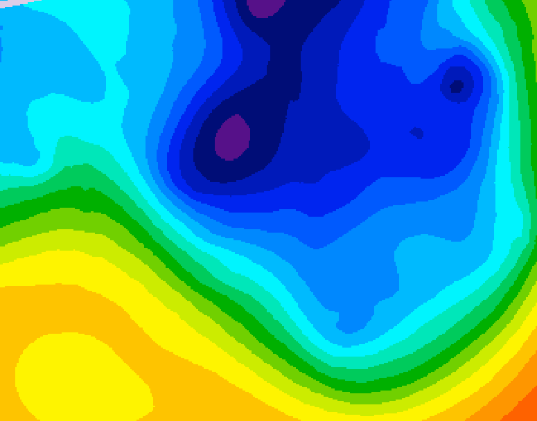 GDPS 500 millibar geopotential height 132 hour forecast chart for Canada based on 2024/11/28 1200Z data