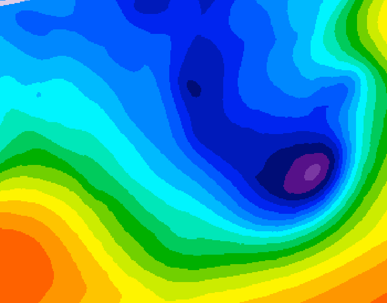 GDPS 500 millibar geopotential height 198 hour forecast chart for Canada based on 2024/11/28 1200Z data