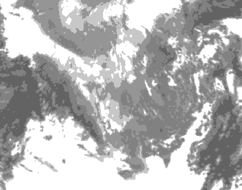 GDPS total cloud 114 hour forecast chart for Canada based on 2024/11/28 0000Z data