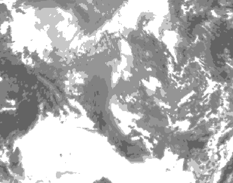 GDPS total cloud 144 hour forecast chart for Canada based on 2024/11/28 0000Z data