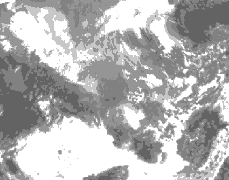 GDPS total cloud 156 hour forecast chart for Canada based on 2024/11/28 0000Z data