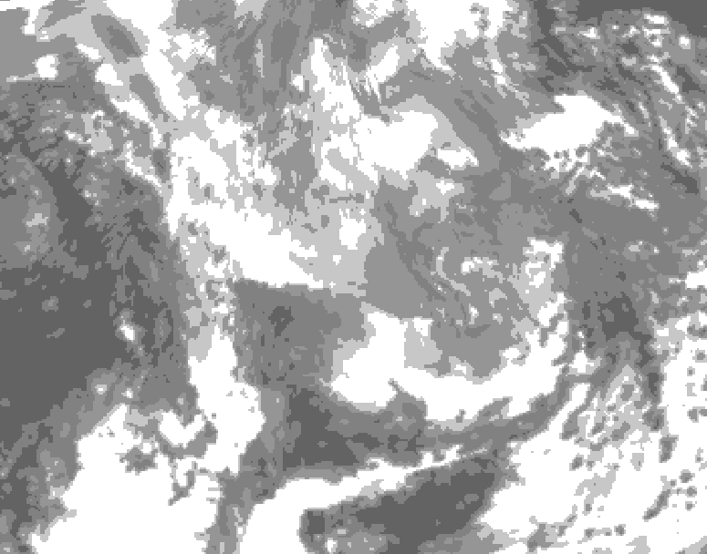 GDPS total cloud 210 hour forecast chart for Canada based on 2024/11/28 0000Z data