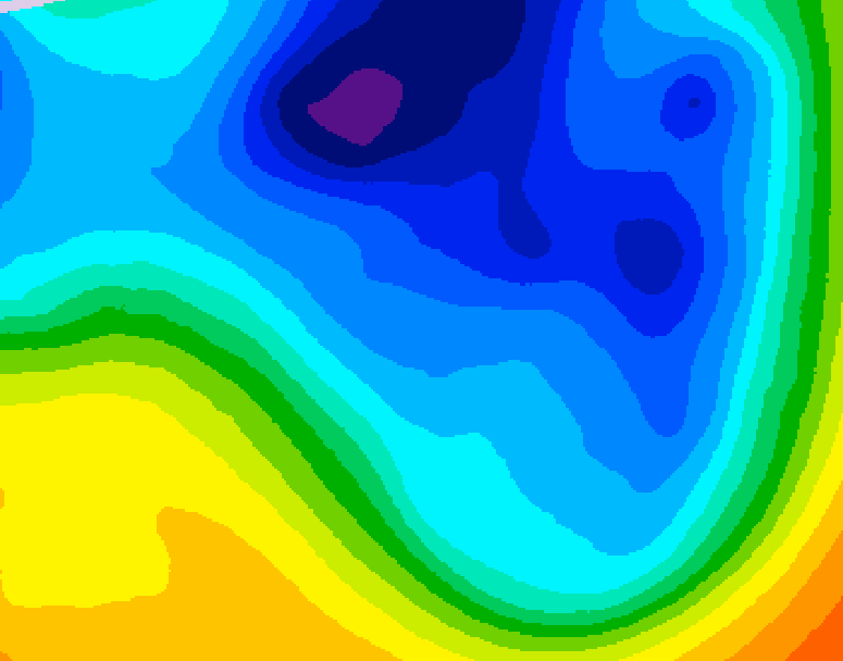 GDPS 500 millibar geopotential height 090 hour forecast chart for Canada based on 2024/11/29 0000Z data