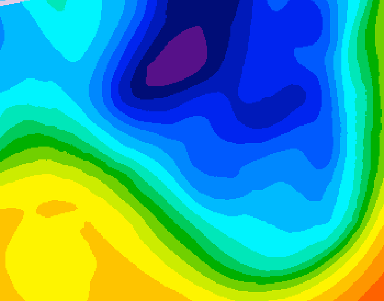 GDPS 500 millibar geopotential height 108 hour forecast chart for Canada based on 2024/11/29 0000Z data